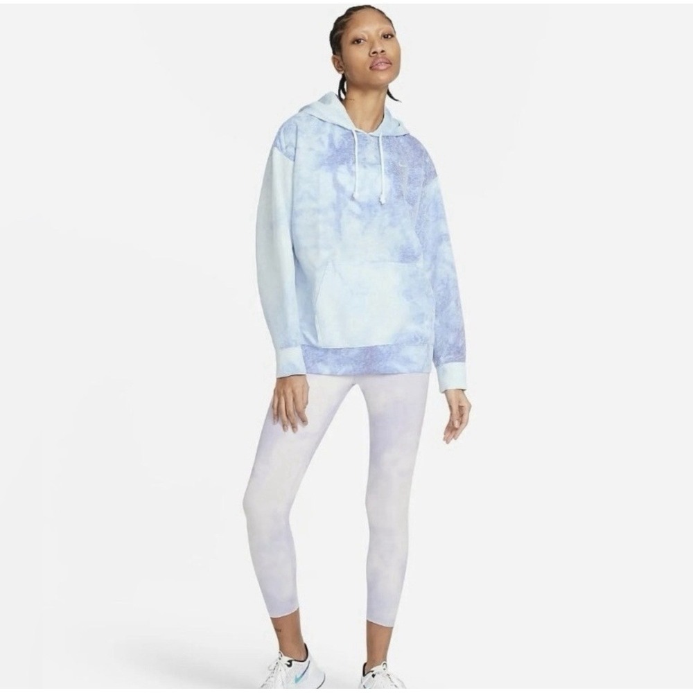 Nike Tie Dye Dri-Fit Icon Lightweight Pullover Hoodie Women's Size Medium NWOT - Picture 4 of 11